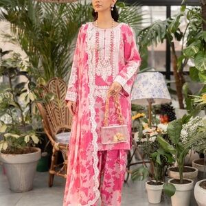 Maria b Floral Embroidered Farshi shalwar suit